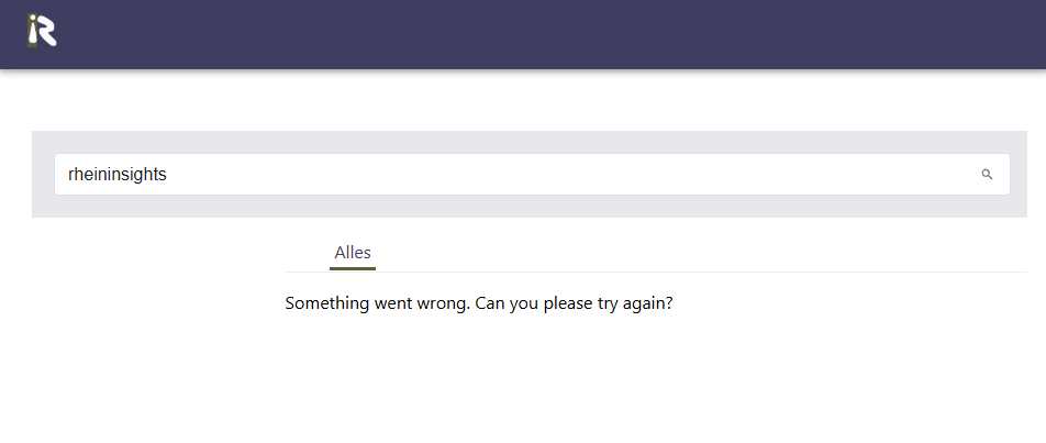 Authentication Issue in the websiteSearch interface.