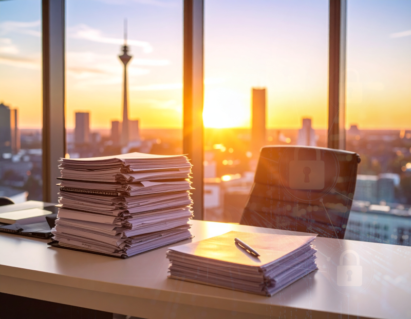 Ein Schreibtisch in Düsseldorf